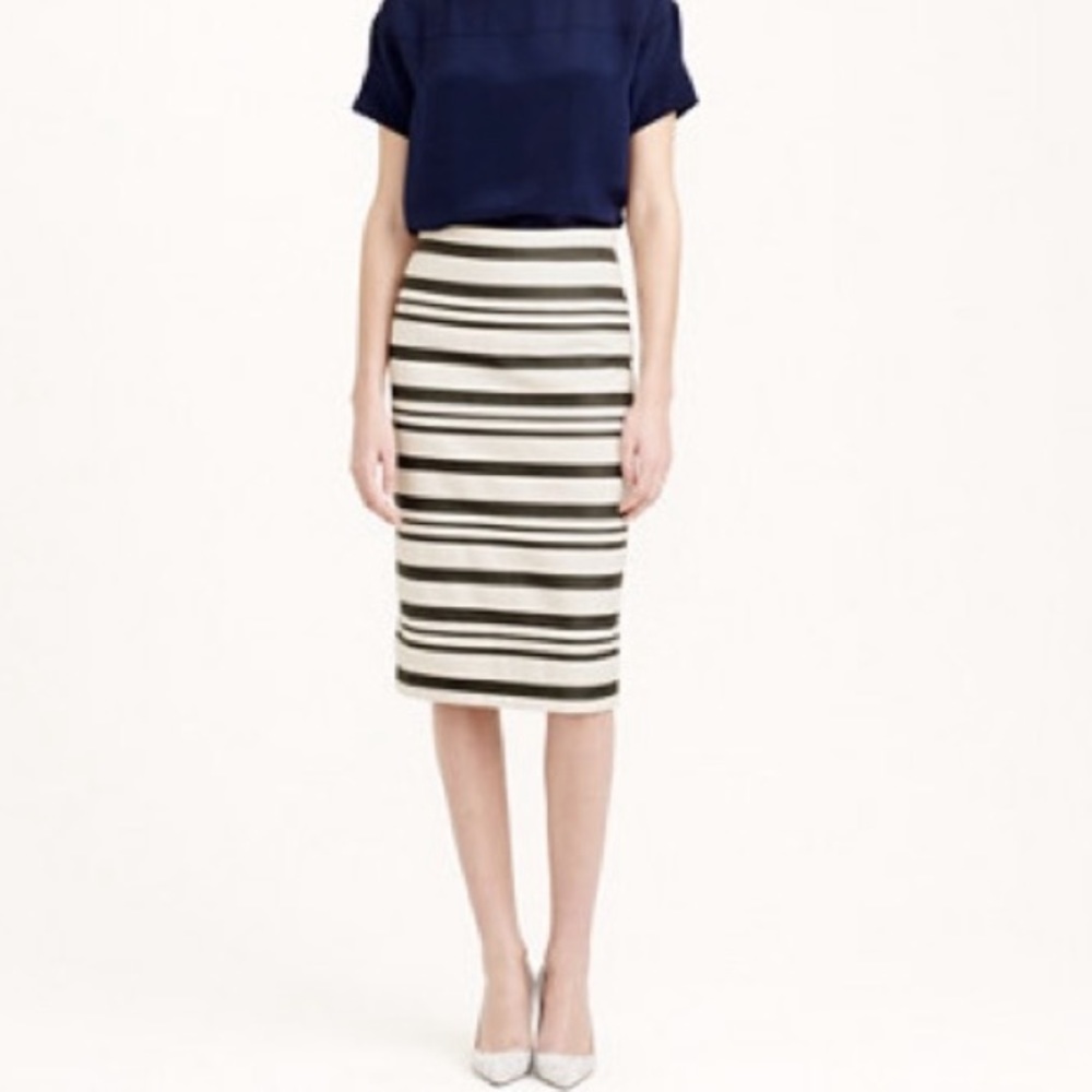 J.Crew Double Stripe Pencil Skirt - Size 4